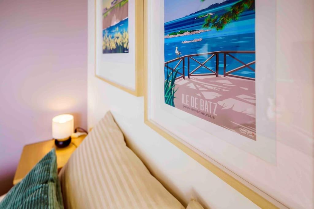 Bel Appartement Expose Sud-Ouest Avec Terrasse Carantec Extérieur photo